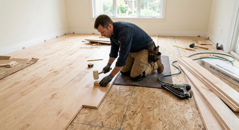 Birch Floor Installation in Marysville, WA