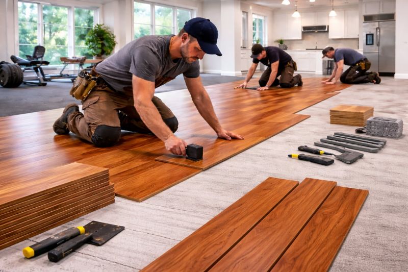 Cherry Floor Installation in Sultan, WA